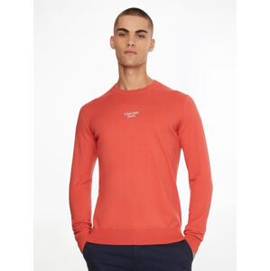 Calvin Klein pánský oranžový svetr - L (XLV)